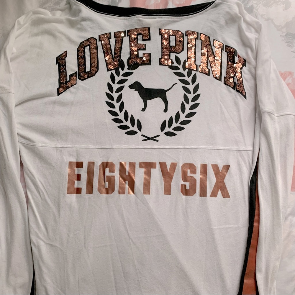 VS PINK BLING CAMPUS TEE
